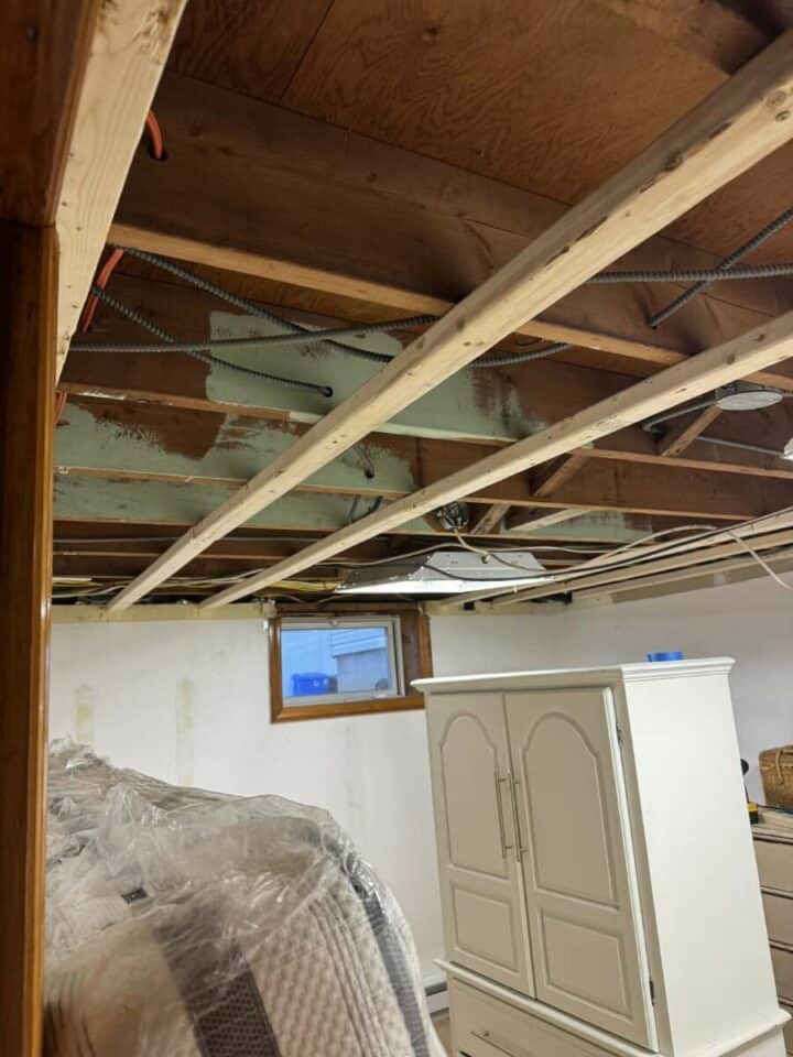 adding beadboard to basement ceiling