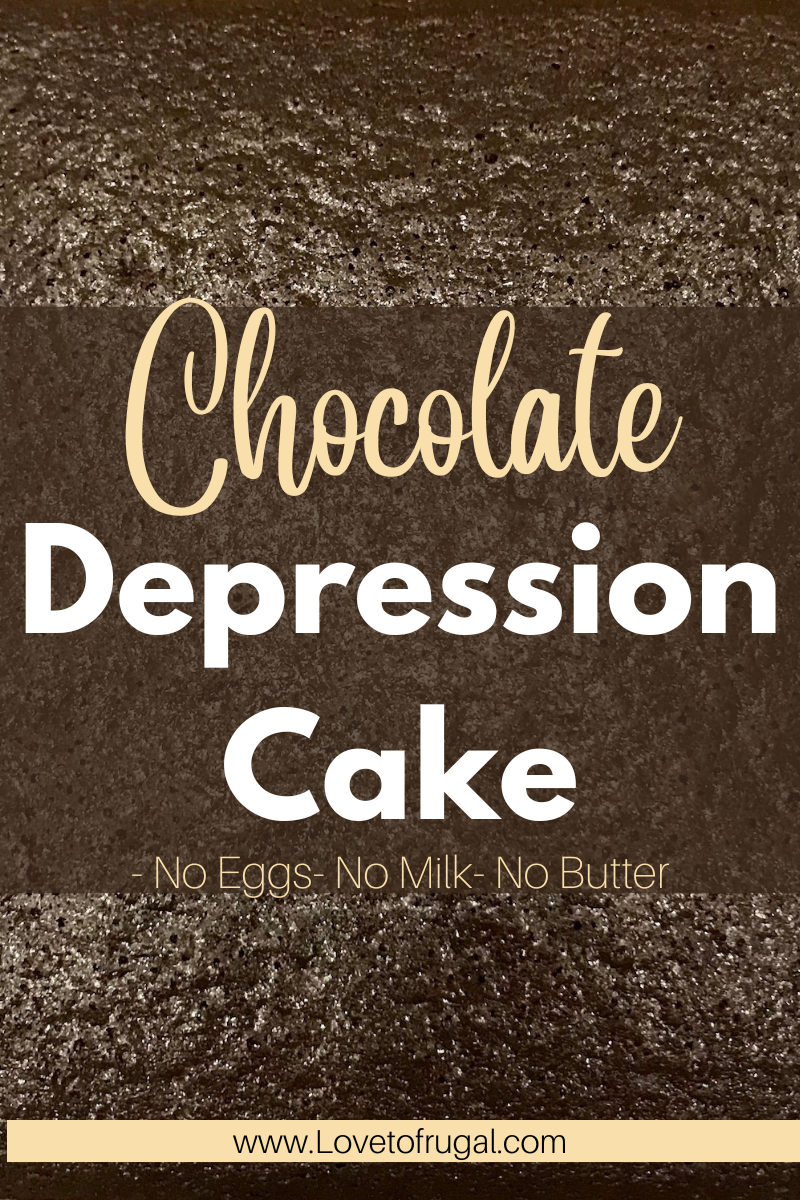 Chocolate Depression Cake