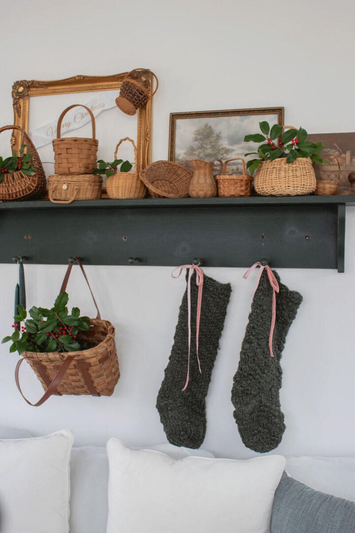 shelf-over-sunroom-sofa-filled-with-baskets-and-holly-berry-clipping-for-christmas-720x1080-1 shelf-over-sunroom-sofa-filled-with-baskets-and-holly-berry-clipping-for-Christmas