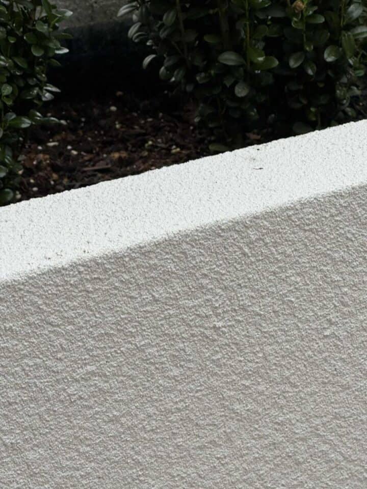 textured planter that looks light stone but is lightweight