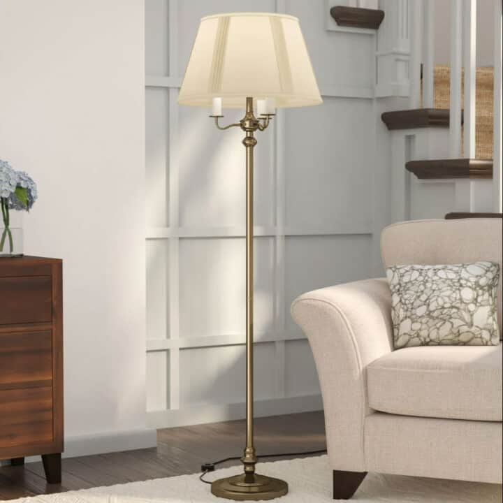 vintage-style-floor-lamp - neutral home decor