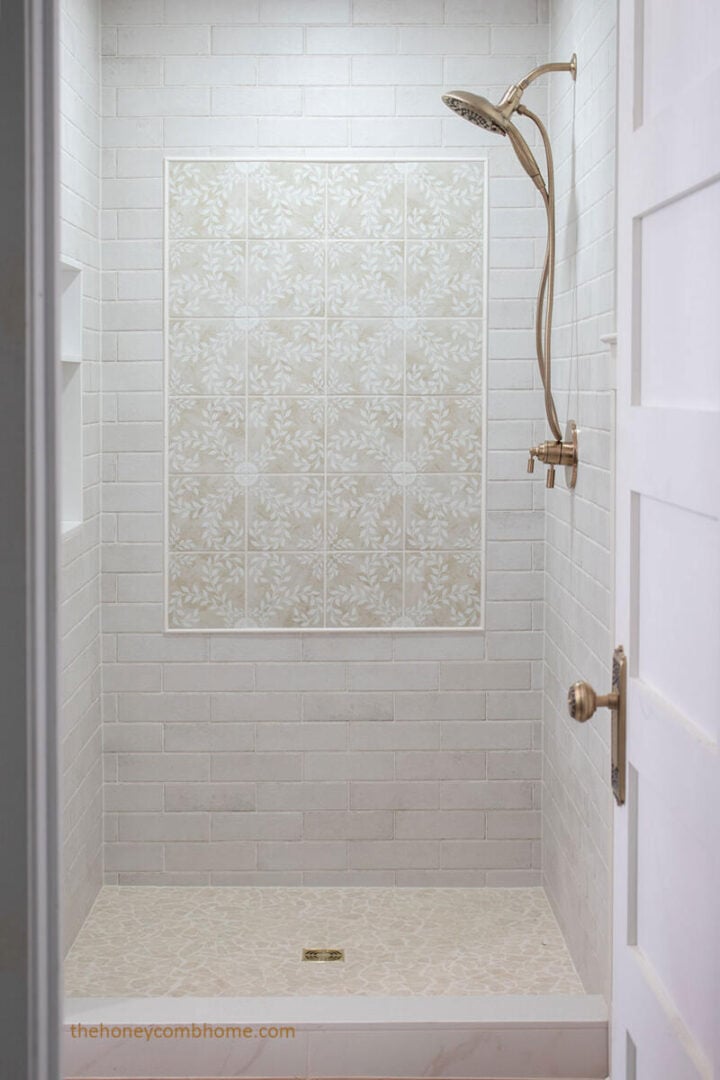 walk-in-shower-tile-patterned-inset-the-honeycomb-home-720x1080-1 walk in shower tile feature the honeycomb home